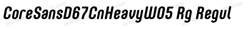 CoreSansD67CnHeavyW05 Rg Regular字体转换